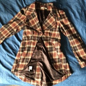 Plaid Fitted Coat